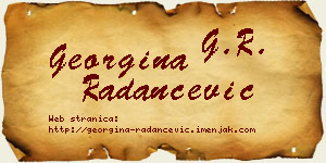 Georgina Radančević vizit kartica